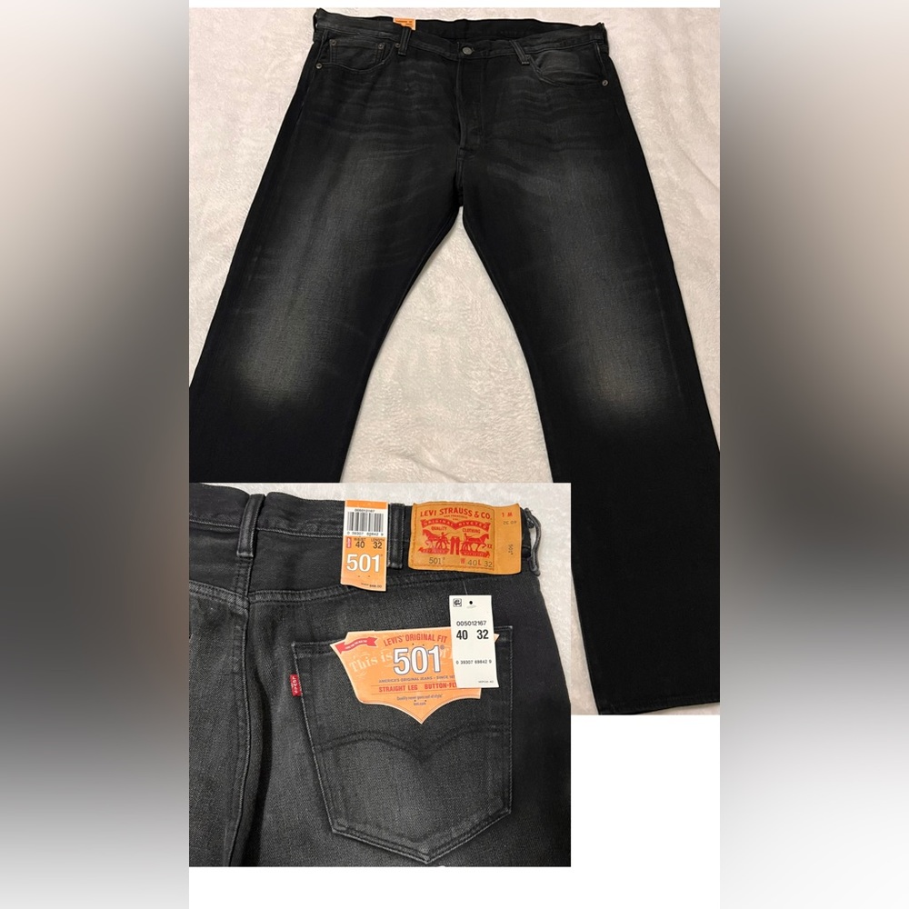 Levi's Men's Faded Black Straight Jeans